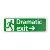 Maxbell Safety Sign Dramatic Exit Safety Exit Arrows Signage for School Shopping Mall Green