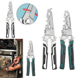 Maxbell Wire Cutter Home Industrial Improvement Foldable Wire Stripper Crimper Plier Gray