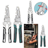 Maxbell Wire Cutter Home Industrial Improvement Foldable Wire Stripper Crimper Plier Gray