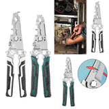 Maxbell Wire Cutter Home Industrial Improvement Foldable Wire Stripper Crimper Plier Gray