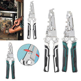 Maxbell Wire Cutter Home Industrial Improvement Foldable Wire Stripper Crimper Plier Gray