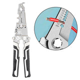 Maxbell Wire Cutter Home Industrial Improvement Foldable Wire Stripper Crimper Plier Gray