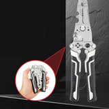 Maxbell Wire Cutter Home Industrial Improvement Foldable Wire Stripper Crimper Plier Gray