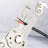Maxbell Wire Cutter Home Industrial Improvement Foldable Wire Stripper Crimper Plier Gray