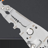 Maxbell Wire Cutter Home Industrial Improvement Foldable Wire Stripper Crimper Plier Gray