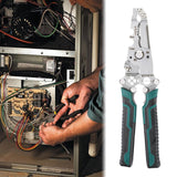 Maxbell Wire Cutter Home Industrial Improvement Foldable Wire Stripper Crimper Plier Green