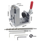 Maxbell Pocket Hole Drill Guide Jig Kit Professional Accurate Measurement Adjustable