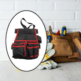 Maxbell Waist Tool Bag Pack Organizer Electricians Storage Family Utility Belt Pouch Red