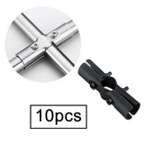 Maxbell 10 Pieces Tube Connector Sturdy for Simplified Sheds Greenhouses Shelf Frame 3 Way Style B