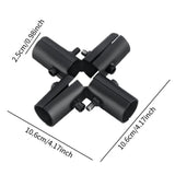 Maxbell 10 Pieces Tube Connector Sturdy for Simplified Sheds Greenhouses Shelf Frame 6 Way