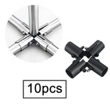 Maxbell 10 Pieces Tube Connector Sturdy for Simplified Sheds Greenhouses Shelf Frame 6 Way
