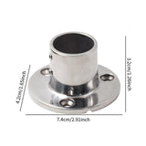 Maxbell Boat Hand Rail Round Base 316 Stainless Steel for 32mm Pipe Tubing Accessory 90 Degrees
