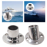 Maxbell Boat Hand Rail Round Base 316 Stainless Steel for 32mm Pipe Tubing Accessory 90 Degrees