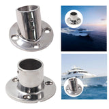 Maxbell Boat Hand Rail Round Base 316 Stainless Steel for 32mm Pipe Tubing Accessory 90 Degrees