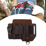 Maxbell PU Leather Multitool Sheath Compact Multitool Pouch for Outdoor Camping Work Dark Brown