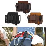 Maxbell PU Leather Multitool Sheath Compact Multitool Pouch for Outdoor Camping Work Dark Brown