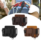 Maxbell PU Leather Multitool Sheath Compact Multitool Pouch for Outdoor Camping Work Dark Brown