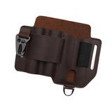 Maxbell PU Leather Multitool Sheath Compact Multitool Pouch for Outdoor Camping Work Dark Brown