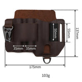 Maxbell PU Leather Multitool Sheath Compact Multitool Pouch for Outdoor Camping Work Dark Brown