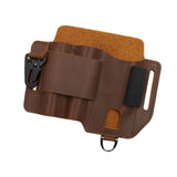 Maxbell PU Leather Multitool Sheath Compact Multitool Pouch for Outdoor Camping Work Brown