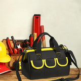Maxbell Tool Storage Bag Sturdy Tools Shoulder Bag for Plumber Technicians Craftsmen Yellow