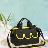 Maxbell Tool Storage Bag Sturdy Tools Shoulder Bag for Plumber Technicians Craftsmen Yellow