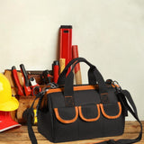 Maxbell Tool Storage Bag Sturdy Tools Shoulder Bag for Plumber Technicians Craftsmen Orange