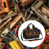 Maxbell Tool Storage Bag Sturdy Tools Shoulder Bag for Plumber Technicians Craftsmen Orange