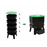 Maxbell Worm Compost Bin Easy Setup Worm Composter for Indoor Outdoor Farm Household
