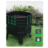 Maxbell Worm Compost Bin Easy Setup Worm Composter for Indoor Outdoor Farm Household