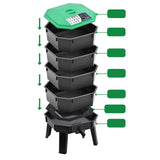 Maxbell Worm Compost Bin Easy Setup Worm Composter for Indoor Outdoor Farm Household