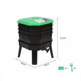 Maxbell Worm Compost Bin Easy Setup Worm Composter for Indoor Outdoor Farm Household