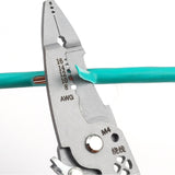 Maxbell 12 in 1 Foldable Wire Stripper Crimper Sturdy Ergonomic Handle Cable Twister