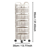 Maxbell Rotating Storage Rack 5 Tier Kitchen Storage Cart for Kitchen Bedroom