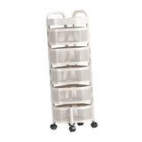 Maxbell Rotating Storage Rack 5 Tier Kitchen Storage Cart for Kitchen Bedroom