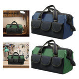 Maxbell 16 inch Wide Mouth Tool Bag for Mechanics DIY Enthusiasts Construction Worker Blue
