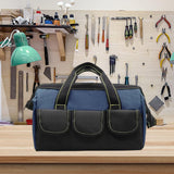 Maxbell 16 inch Wide Mouth Tool Bag for Mechanics DIY Enthusiasts Construction Worker Blue