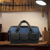 Maxbell 16 inch Wide Mouth Tool Bag for Mechanics DIY Enthusiasts Construction Worker Blue