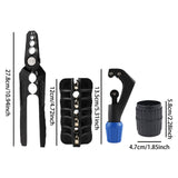 Maxbell Copper Tube Rounder Kit Plumbing Tools Labor Saving Plumbing Tool 4Piece Set 0.25In Straightener