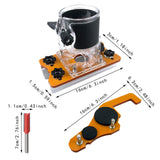 Maxbell Slotted Bracket Power Tools Parts for 65mm Trimming Machine Cupboard Cabinet with Clear Cover
