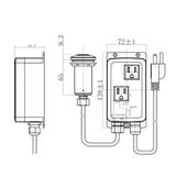 Maxbell Garbage Disposal Air Switch Kit Easy to Install Convenient on Off Air Button