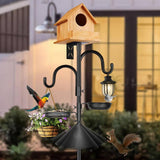 Maxbell Bird Feeder Pole Gifts Bird Feeding Station for Wind Chimes Lanterns Baskets