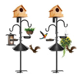 Maxbell Bird Feeder Pole Gifts Bird Feeding Station for Wind Chimes Lanterns Baskets