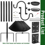 Maxbell Bird Feeder Pole Gifts Bird Feeding Station for Wind Chimes Lanterns Baskets