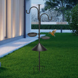 Maxbell Bird Feeder Pole Gifts Bird Feeding Station for Wind Chimes Lanterns Baskets