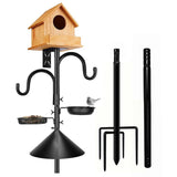 Maxbell Bird Feeder Pole Gifts Bird Feeding Station for Wind Chimes Lanterns Baskets