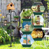 Maxbell Bird Feeder Pole Gifts Bird Feeding Station for Wind Chimes Lanterns Baskets