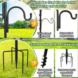 Maxbell Bird Feeder Pole Gifts Bird Feeding Station for Wind Chimes Lanterns Baskets