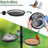Maxbell Bird Feeder Pole Gifts Bird Feeding Station for Wind Chimes Lanterns Baskets