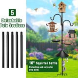 Maxbell Bird Feeder Pole Gifts Bird Feeding Station for Wind Chimes Lanterns Baskets